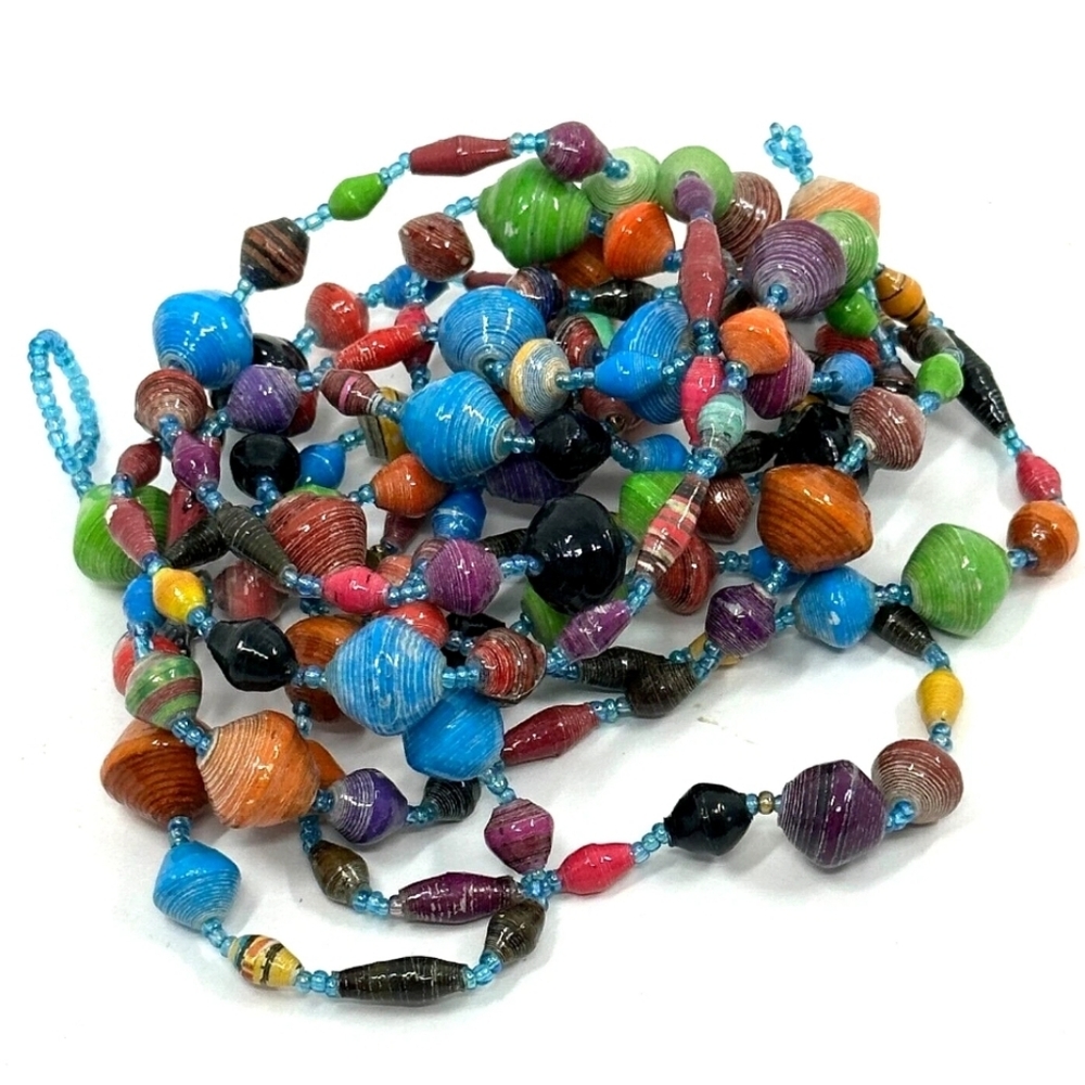 Beaded Statement Necklace By BEAD FOR LIFE 60 Plus Inches Long - Picture 2 of 7